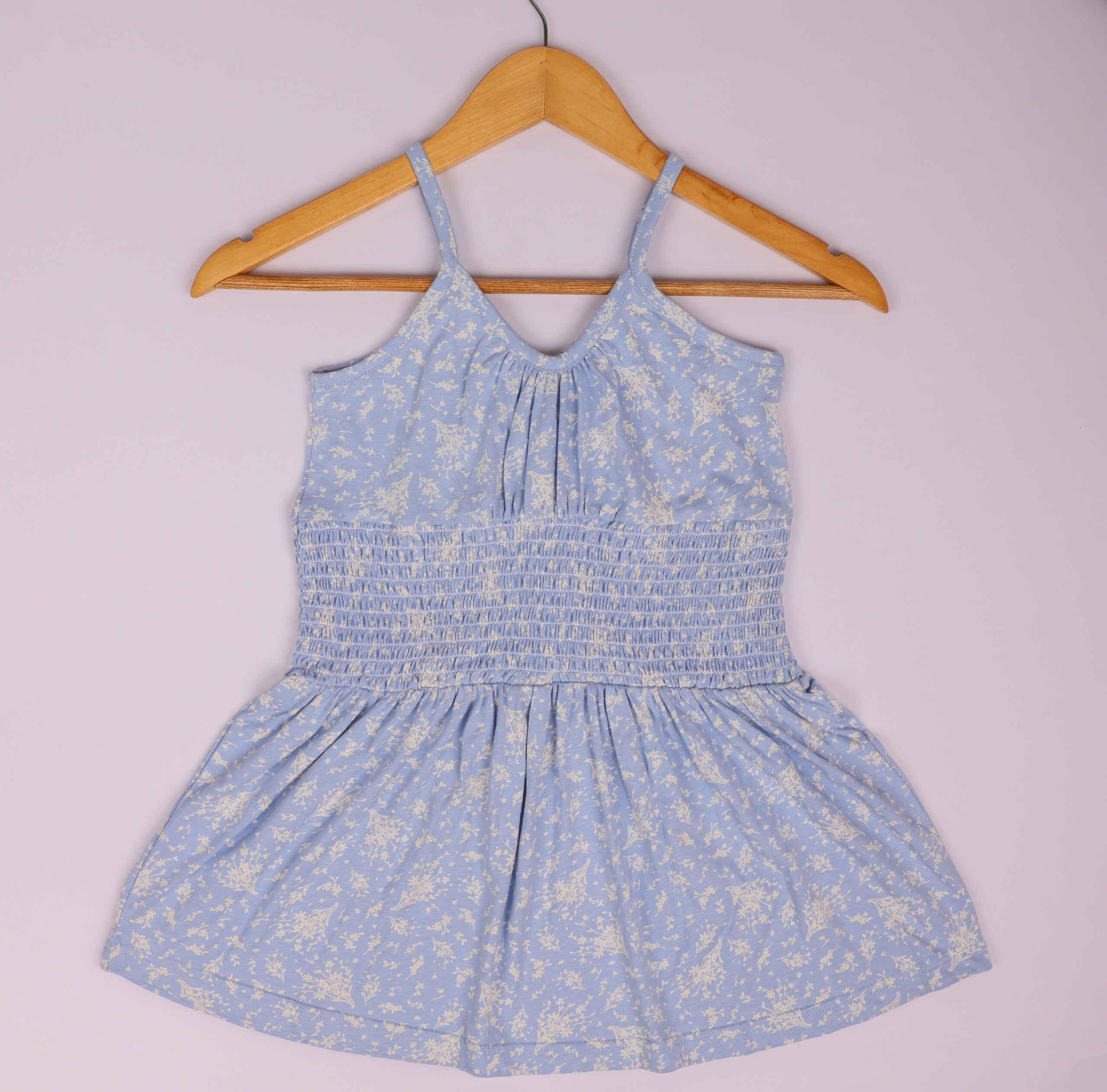 Sky blue kids frocks